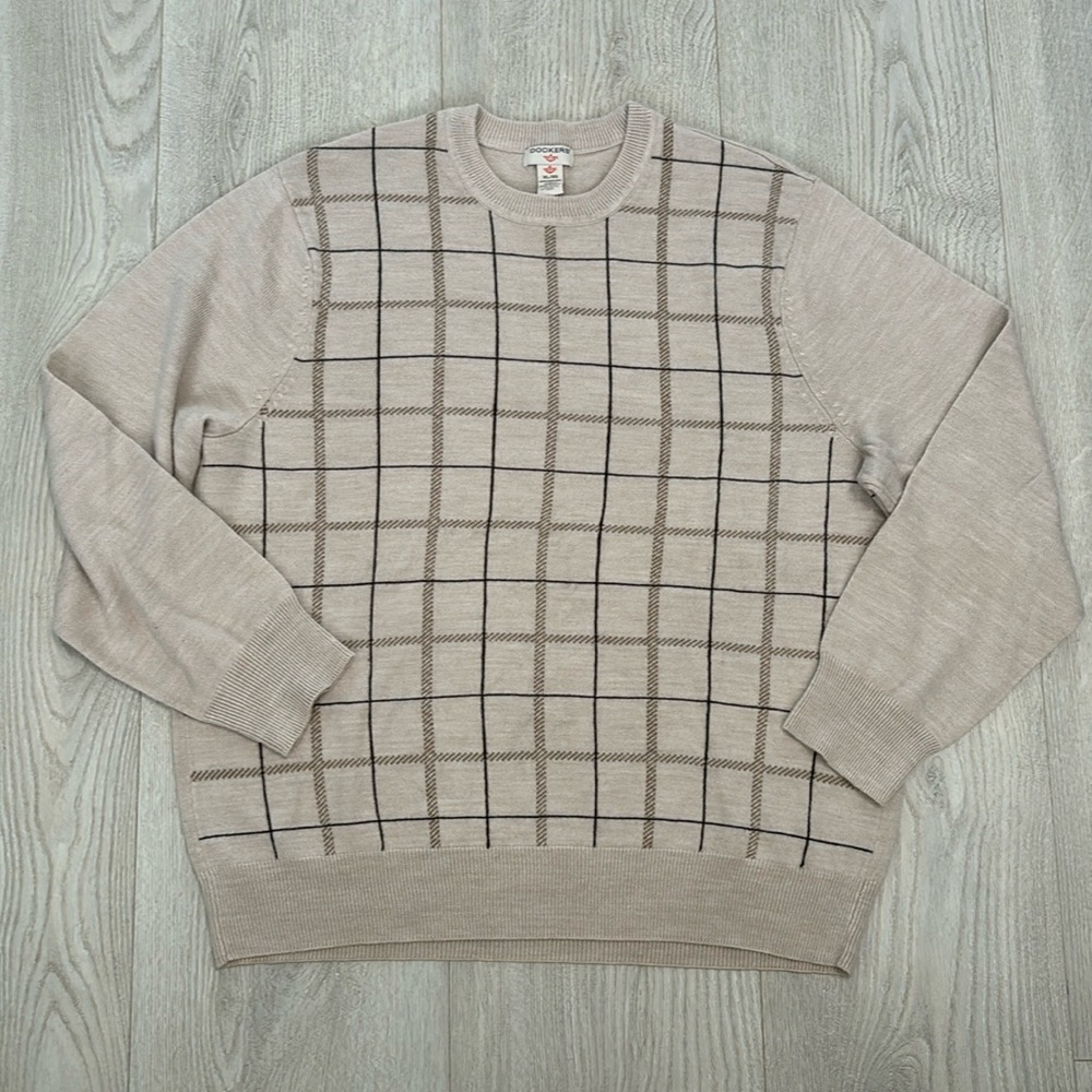 🔥BUNDLESALE Mens XL Dockers acrylic crew neck sweater nwot